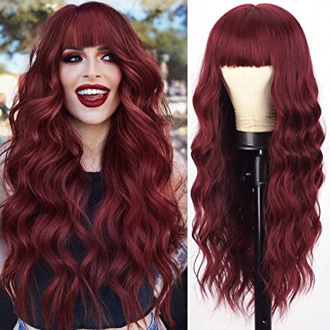 Big wave long curly hair with bangs wig 1024121214